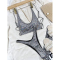 Solid Bikini Sexy Swimsuit Halter Swimwear Bathing Suit Women Bling Sequin Bikini Set Beach Wear Dropshipping Monokini Glitter