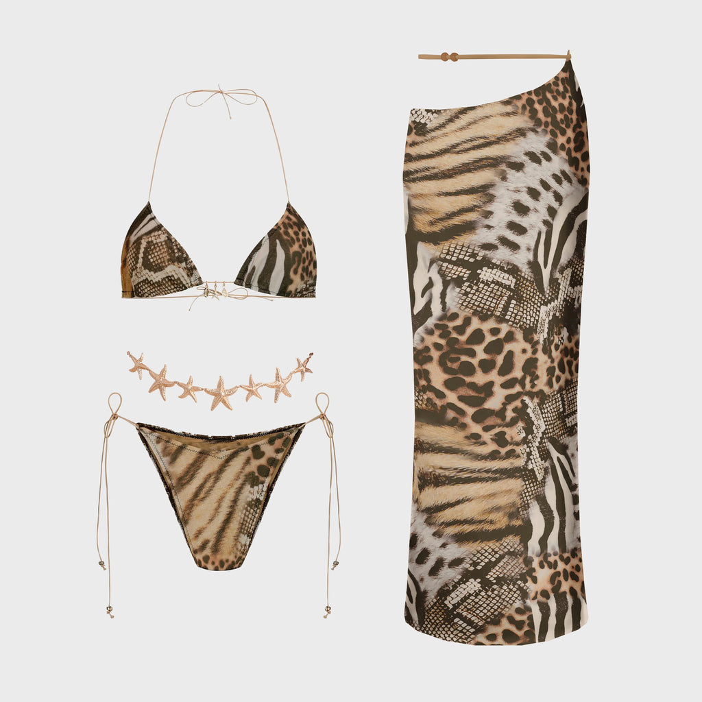 Sexy Bikini with Skirt Swimsuit Brazilan Bikini Set Thin Strap Swimwear for Women Halter Bathing Suits Summer Female