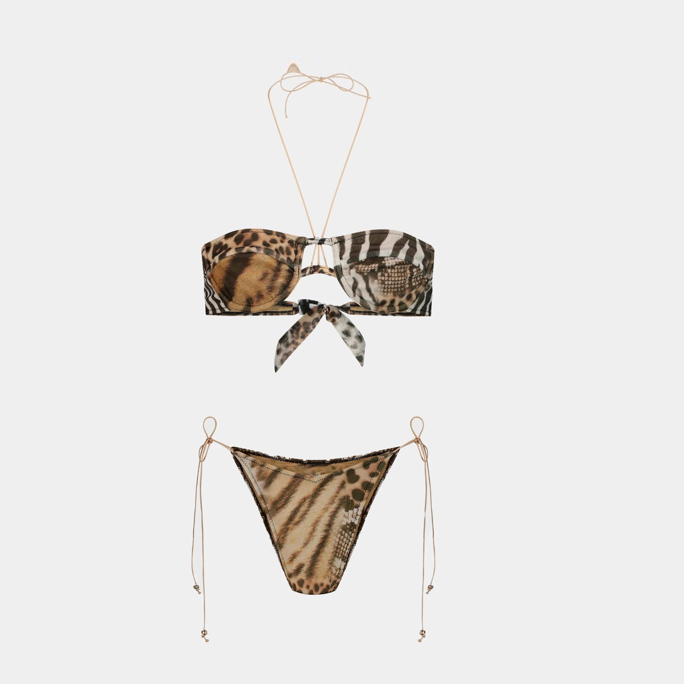 Sexy Bikini with Skirt Swimsuit Brazilan Bikini Set Thin Strap Swimwear for Women Halter Bathing Suits Summer Female